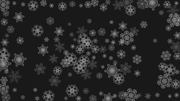 Christmas and New Year snowflakes