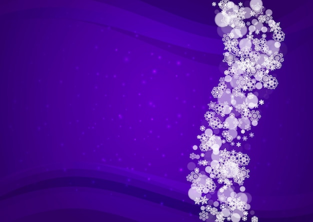 Christmas and New Year ultra violet snowflakes