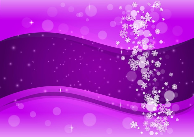 Christmas and New Year ultra violet snowflakes