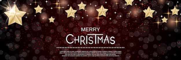 Christmas and New Year vector banner design template