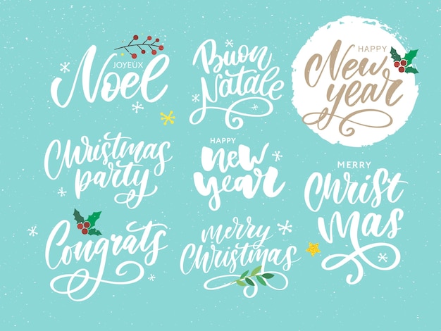 Christmas, new year, winter poster