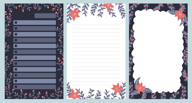 Christmas notepad note journal postcards pattern cute sticker 