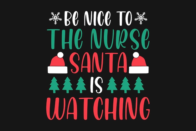 Christmas Nurse T-shirt Design