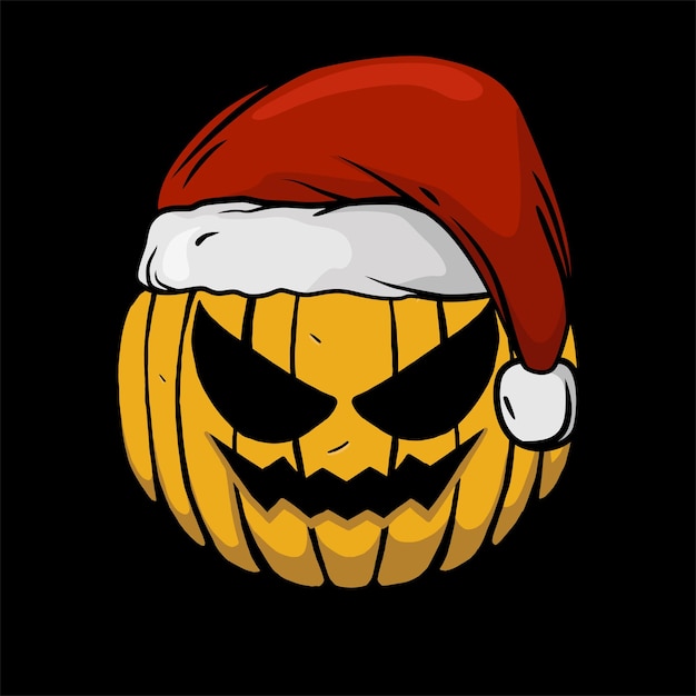 christmas object for tshirt with pumpkin