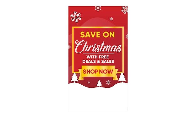 Christmas offer Banner Instagram and Facebook stories template