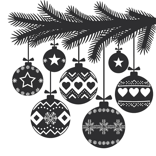 Christmas Ornaments Icon silhouette Color Circle Buttons