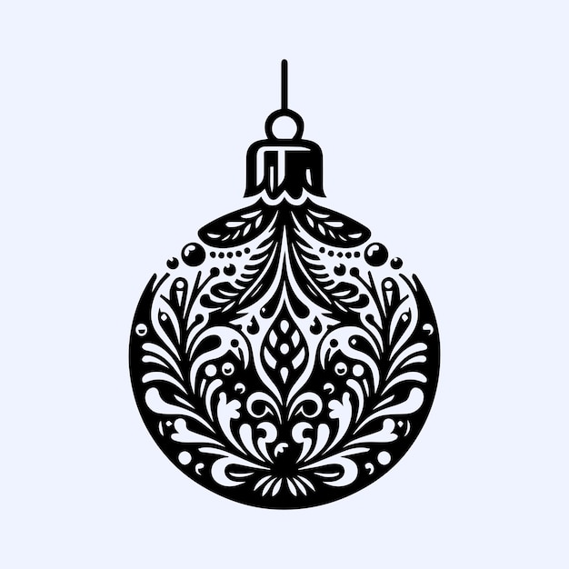 Vector christmas ornaments silhouette vector illustration design