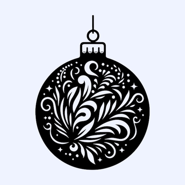 Vector christmas ornaments silhouette vector illustration design