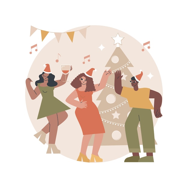 Christmas party abstract illustration