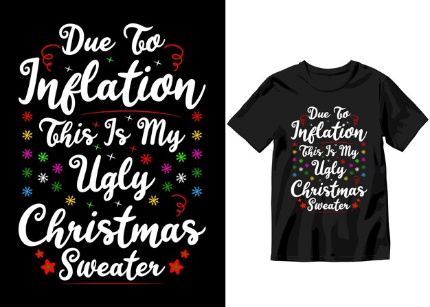 Christmas party Christmas tree tshirt Design themed and light typography Tshirt Design