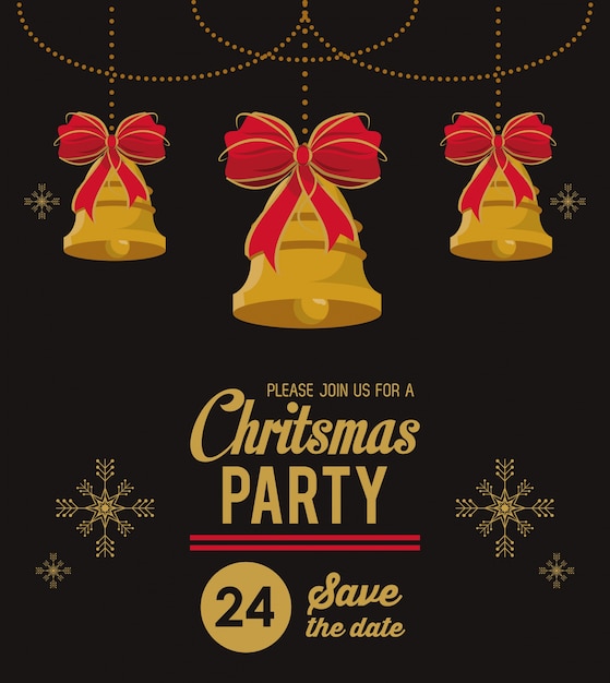 Vector christmas party invitation card