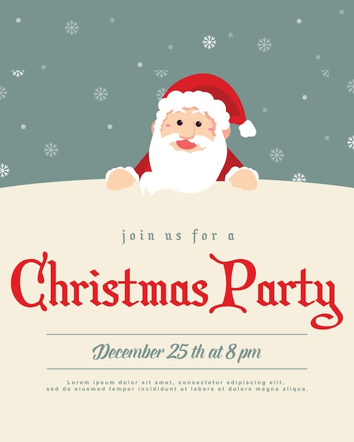 Christmas Party Invitation Poster Style