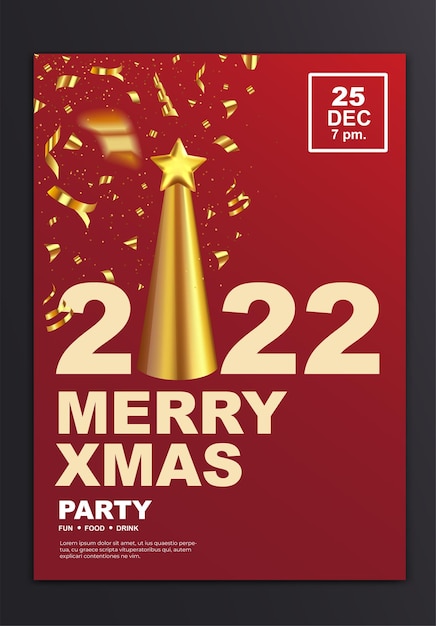 Christmas party poster template