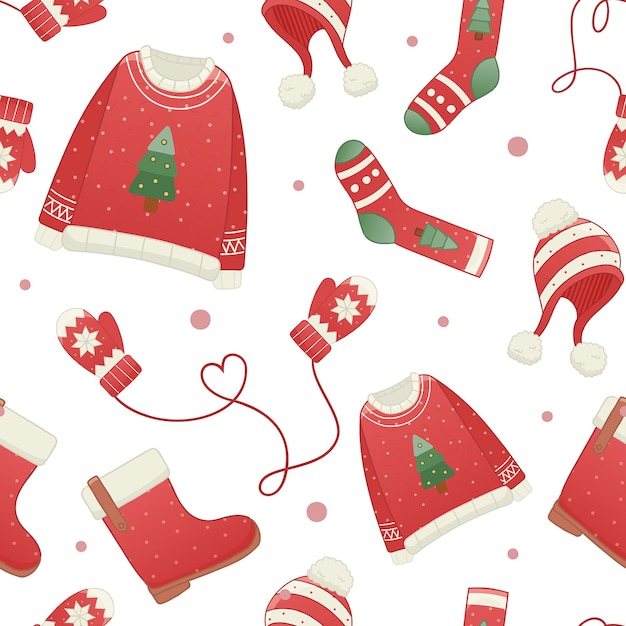 Christmas Pattern Background Seamless Christmas Pattern tile