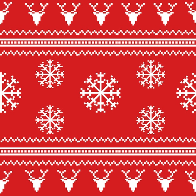 Christmas pattern in red Vector