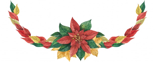 Christmas Poinsettia Garland