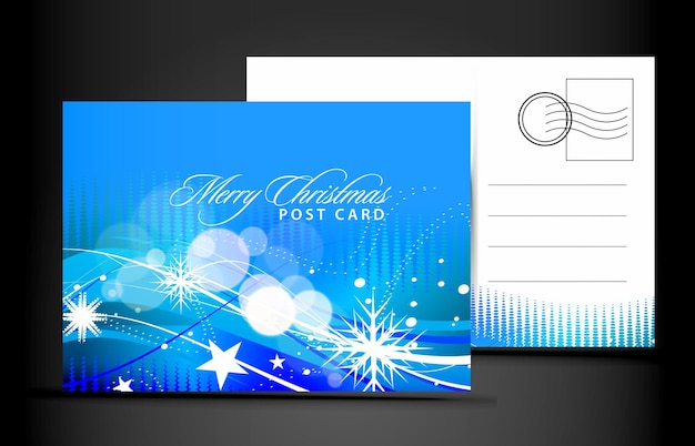 Vector christmas post card design