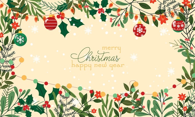 Christmas Postcard Vector