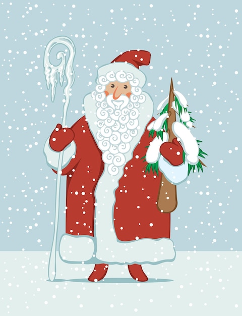 christmas poster with santa clause