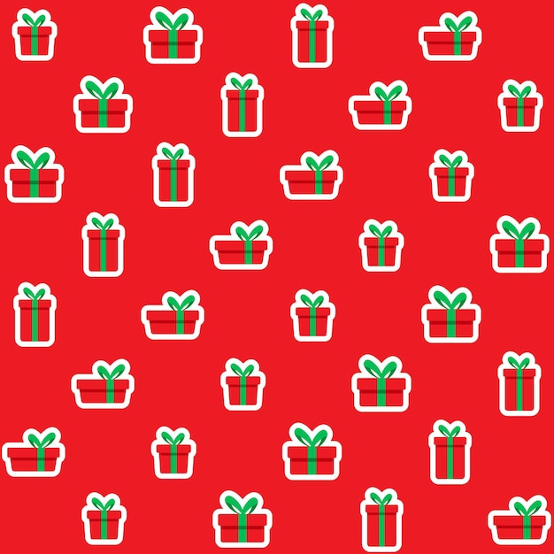 Christmas Present Vector Seamless Pattern