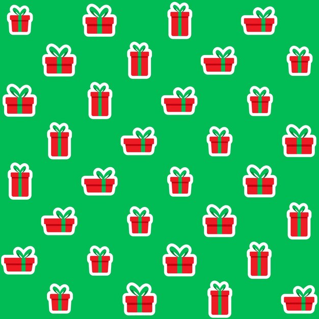 Christmas Present Vector Seamless Pattern