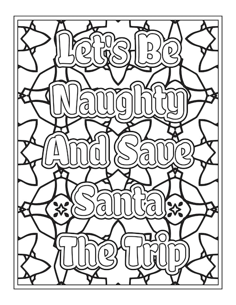 Christmas Quotes Coloring Book Page