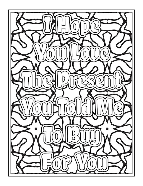 Christmas Quotes Coloring Book Page