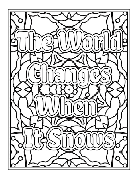 Christmas Quotes Coloring Book Page