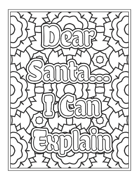 Christmas Quotes Coloring Book Page