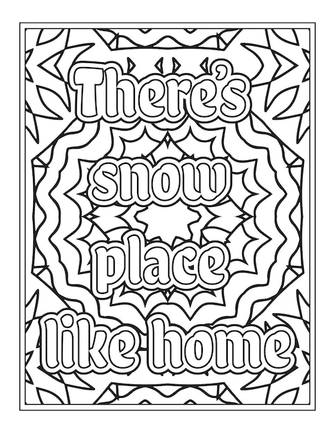 Christmas Quotes Coloring Book Page