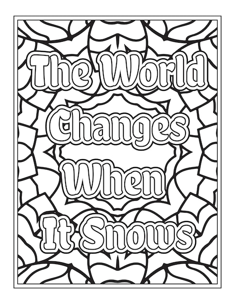 Christmas Quotes Coloring Book Page