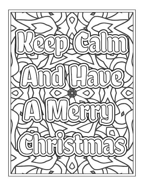 Christmas Quotes Coloring Book Page