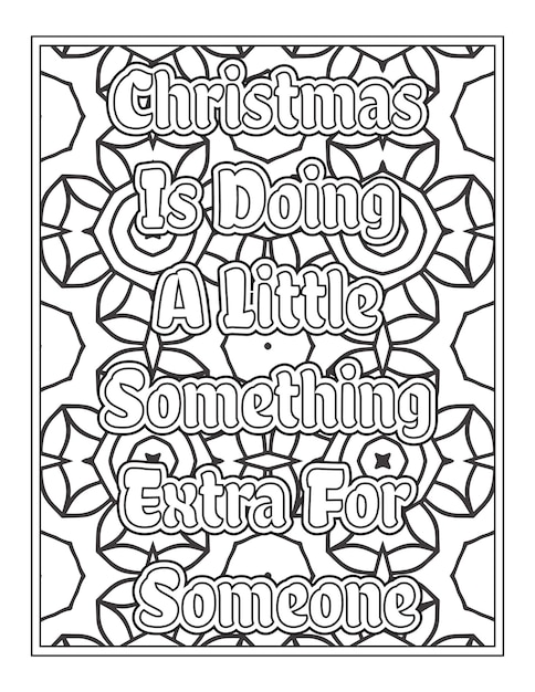 Christmas Quotes Coloring Book Page