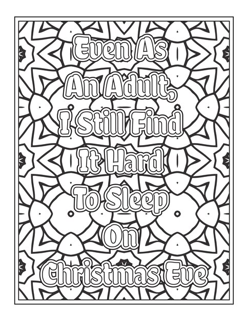 Christmas Quotes Coloring Book Page