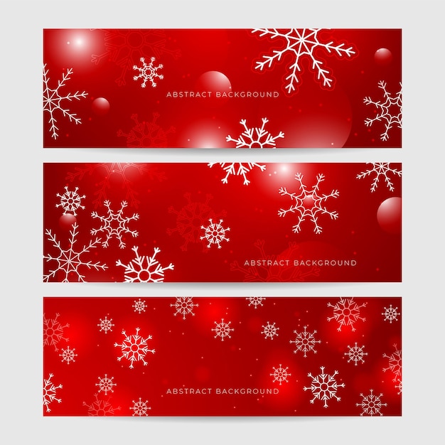 Christmas red background with snow and snowflake Christmas card with snowflake border vector illustration