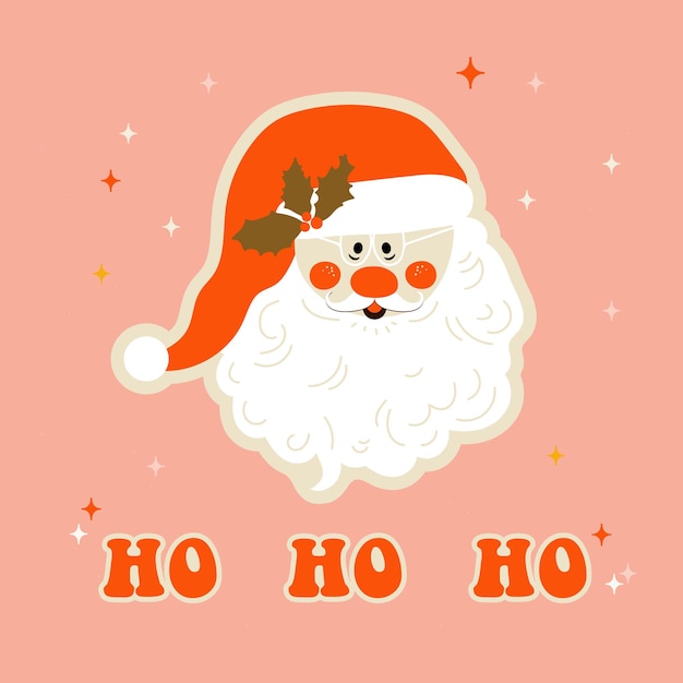 Christmas retro greeting card