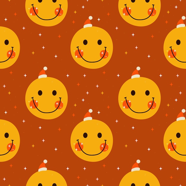 Christmas retro seamless pattern