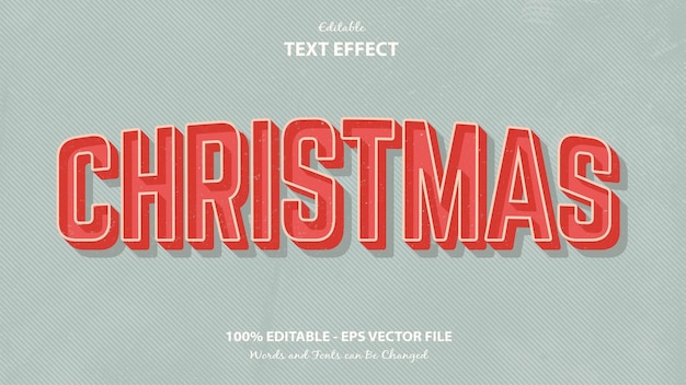 Christmas Retro Style Text Effect