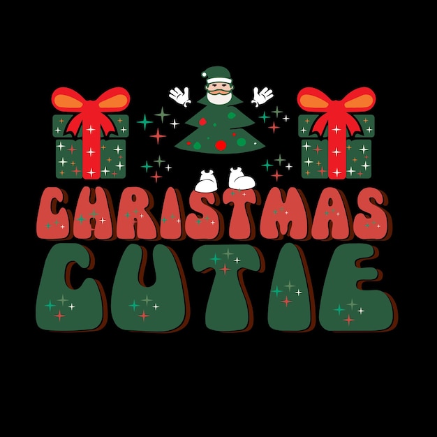 Christmas Retro SVG Best T-shirt Design, Happy Christmas, typography t-shirt Premium Vector