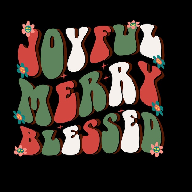 Christmas Retro SVG Best T-shirt Design, Happy Christmas, typography t-shirt Premium Vector