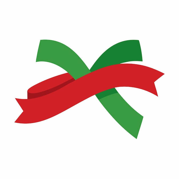 Christmas ribbon vector