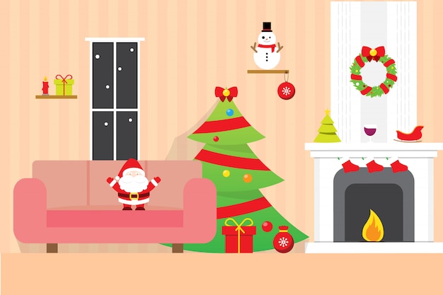 Christmas room background wallpaper 