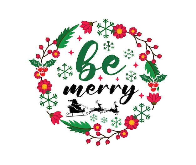 Christmas Round Sign Svg Design File