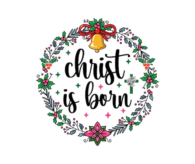 Christmas Round Sign Svg Design File