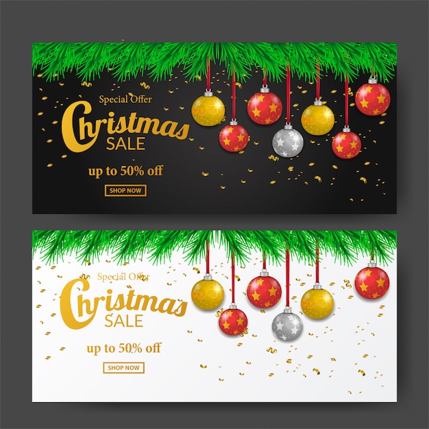 Christmas sale banner template