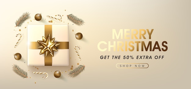 Christmas sale banner template