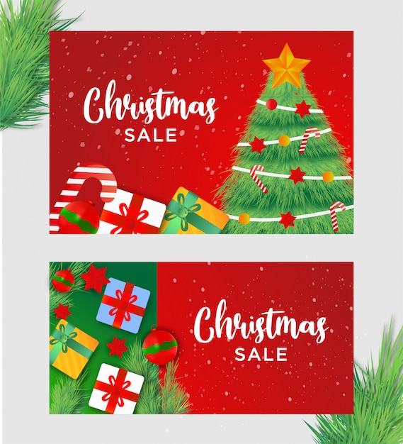 Christmas sale banner template