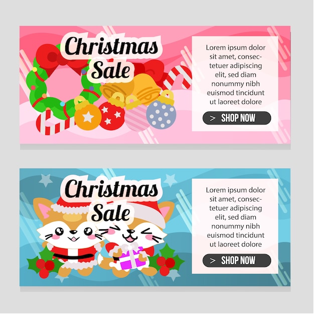 Christmas sale banner template