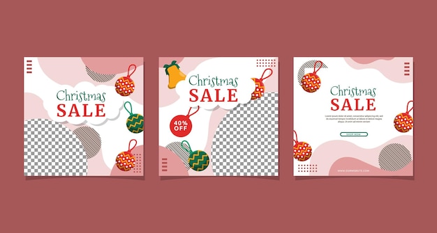 Christmas Sale Discount Social Media Promotion Design