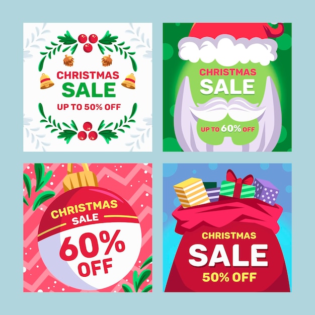 Christmas sale instagram post template